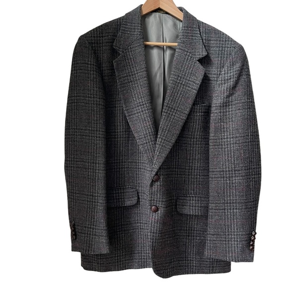Vintage Two Button Wool Tweed Jacket/ Sport Coats By Robert Stock Size: 42R - Picture 15 of 15
